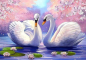 Preview: Diamond Painting Schwanen Paar